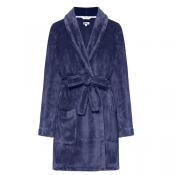 DKNY FLEECE ROBE NAVY